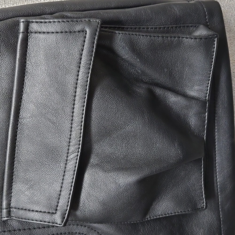 Fashion Nova, Faux Leather, Black, Skirt, Skort, XS, Pockets, Fully Lined - Picture 7 of 15